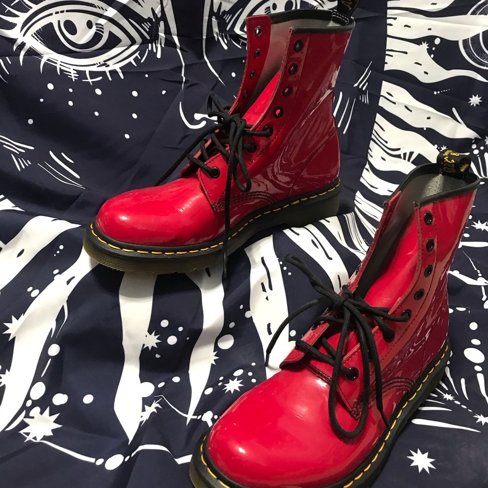 Cherry red Dr. Martens